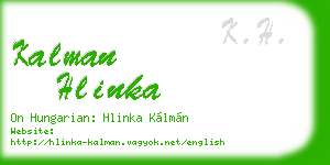 kalman hlinka business card