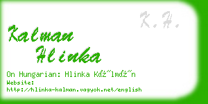 kalman hlinka business card